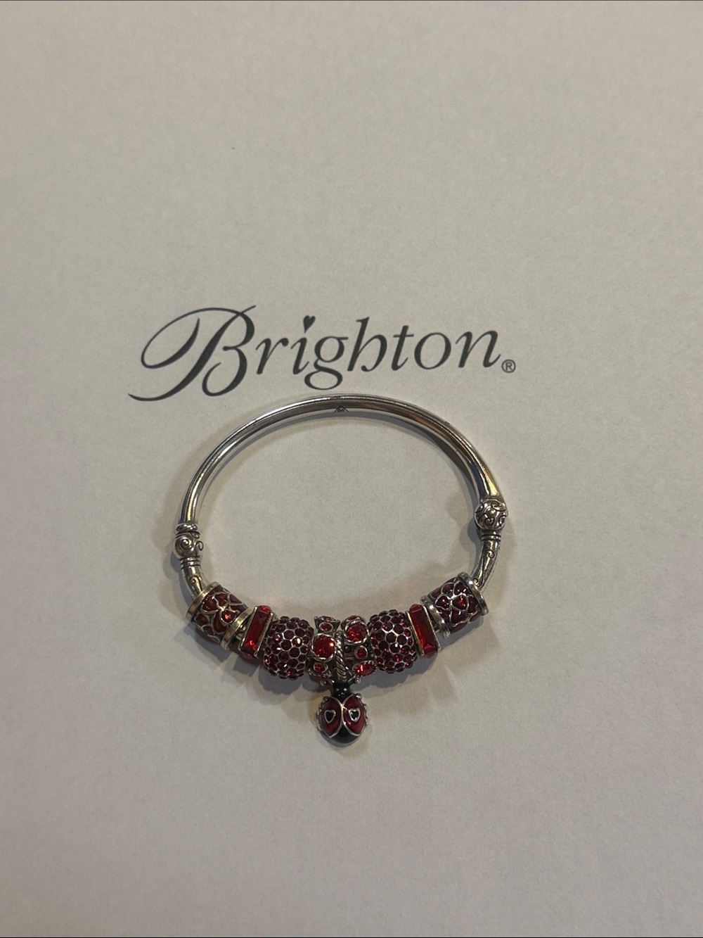 🆕🐞BRIGHTON Silver Charms Bangle Bracelet! Great gift idea ❤️